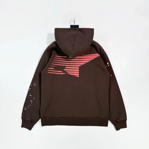 Sp5der French Alphabet Coffee Hoodie - Image 2