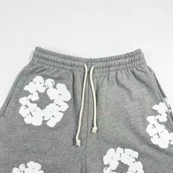 Denim Tears Mono Hemp Grey Cotton Flower Sanitary Pants - Image 3