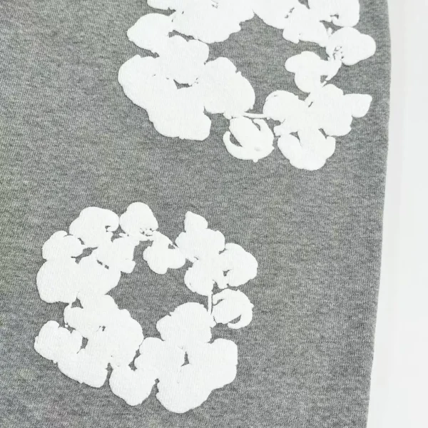 Denim Tears Mono Hemp Grey Cotton Flower Sanitary Pants - Image 6
