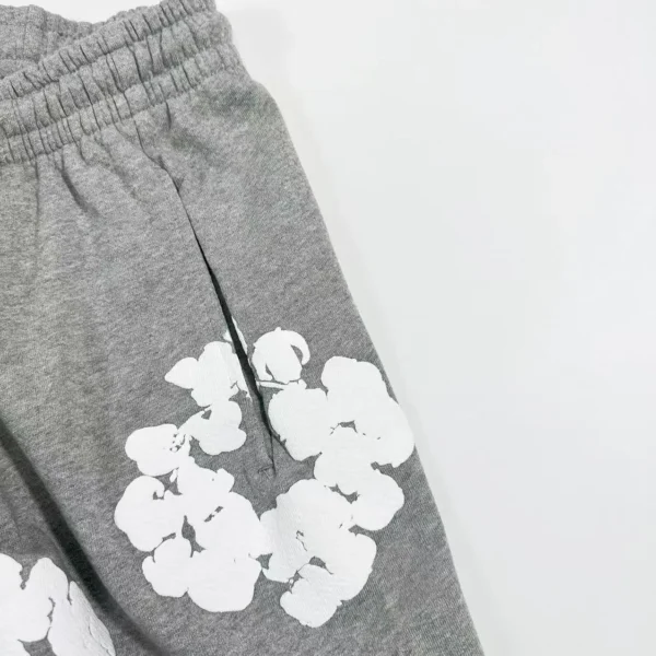 Denim Tears Mono Hemp Grey Cotton Flower Sanitary Pants - Image 4