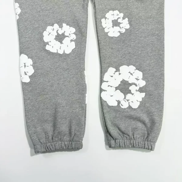 Denim Tears Mono Hemp Grey Cotton Flower Sanitary Pants - Image 7