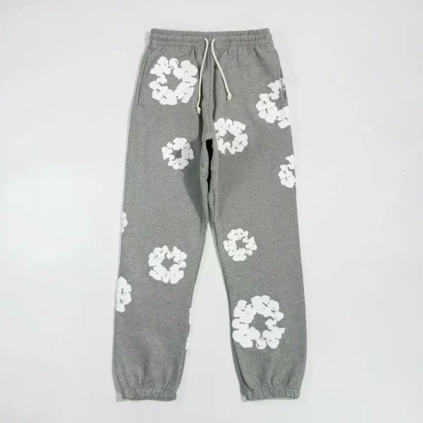 Denim Tears Mono Hemp Grey Cotton Flower Sanitary Pants
