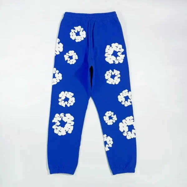 Denim Tears Mono Blue Cotton Flower Sanitary Pants - Image 2