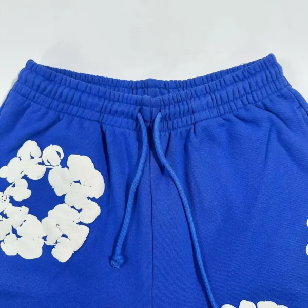 Denim Tears Mono Blue Cotton Flower Sanitary Pants - Image 3