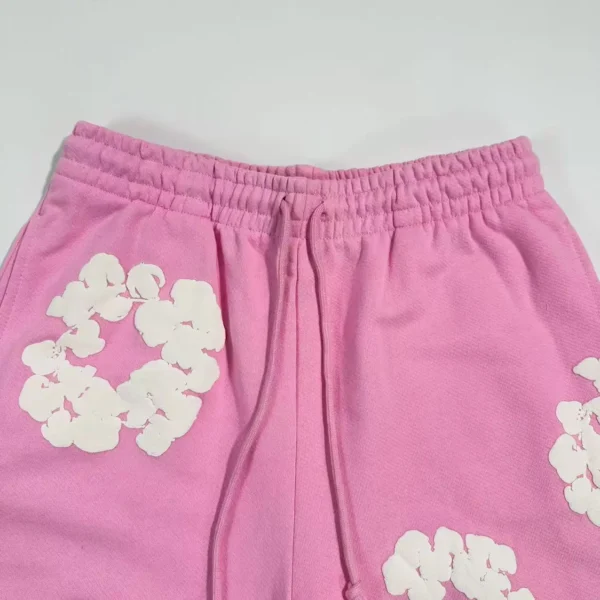 Denim Tears Mono Pink Cotton Flower Sanitary Pants - Image 3