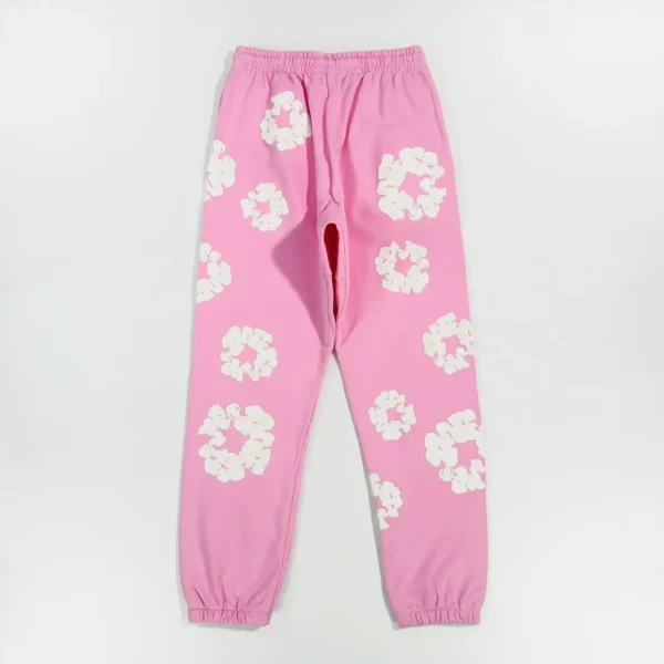 Denim Tears Mono Pink Cotton Flower Sanitary Pants - Image 2