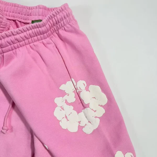 Denim Tears Mono Pink Cotton Flower Sanitary Pants - Image 4