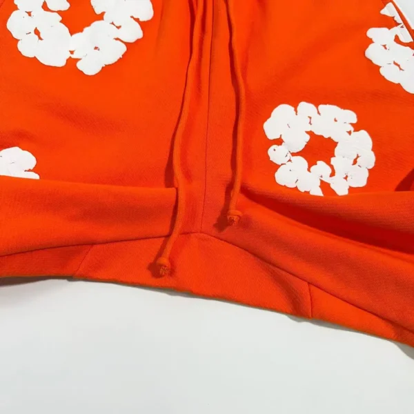 Denim Tears Mono Orange Cotton Flower Sanitary Pants - Image 5