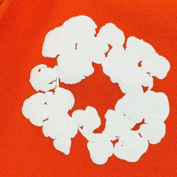 Denim Tears Mono Orange Cotton Flower Sanitary Pants - Image 6