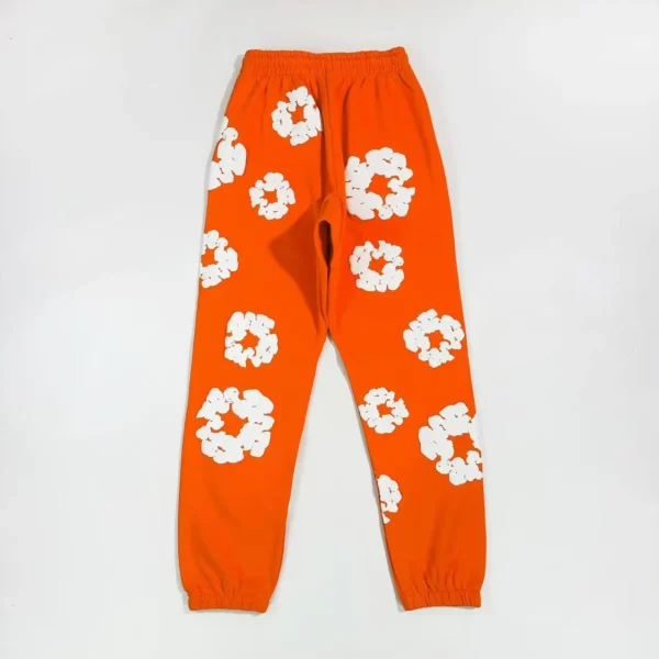 Denim Tears Mono Orange Cotton Flower Sanitary Pants - Image 2
