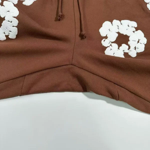 Denim Tears Mono Brown Cotton Flower Sanitary Pants - Image 5