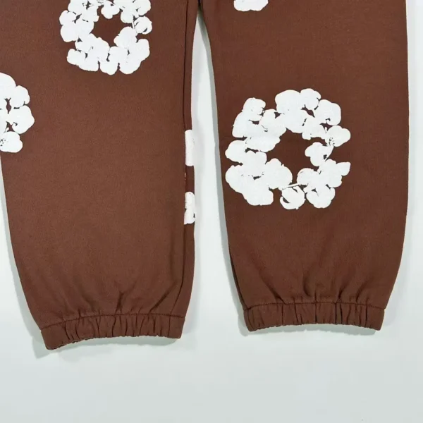 Denim Tears Mono Brown Cotton Flower Sanitary Pants - Image 7