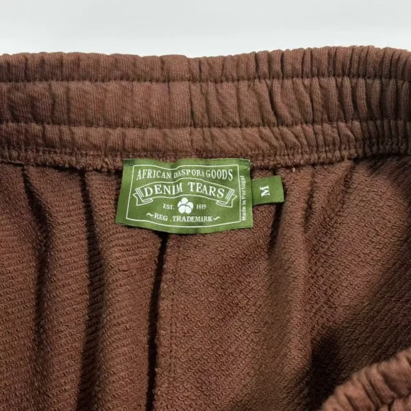 Denim Tears Mono Brown Cotton Flower Sanitary Pants - Image 8