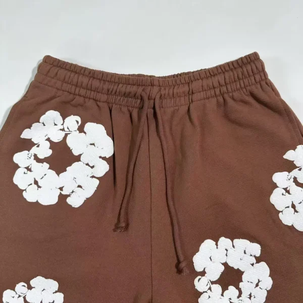 Denim Tears Mono Brown Cotton Flower Sanitary Pants - Image 3