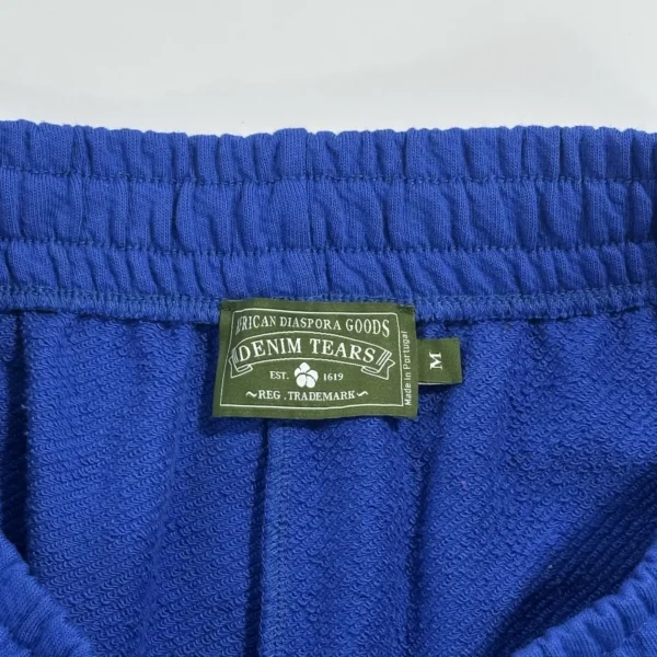 Denim Tears Mono Blue Cotton Flower Shorts - Image 6