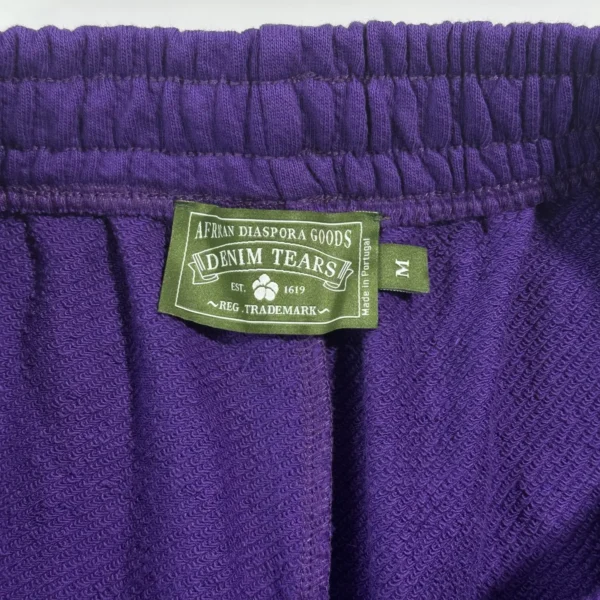 Denim Tears Mono Purple Cotton Flower Shorts - Image 6